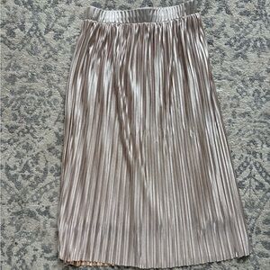 Elegant Metallic Pleated Skirt